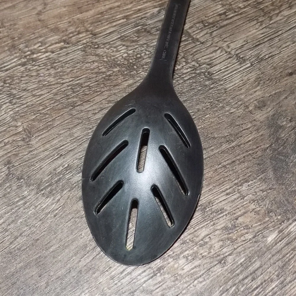 Calphalon Slotted Spoon Kitchen Utensil Black Good Nylon Heat Resistant